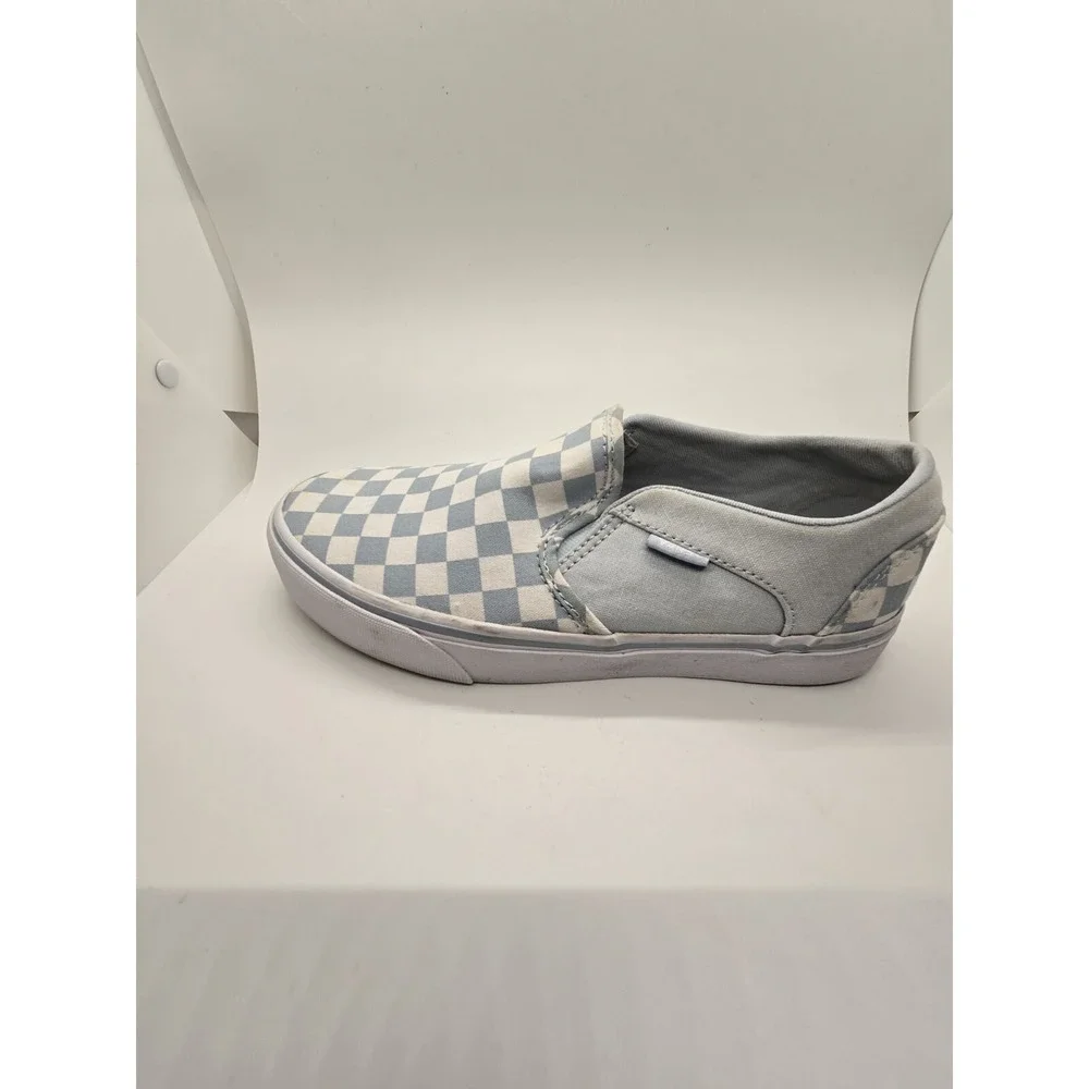 Vans Checkered Baby Blue/True White - 5.5 Mens/7  Womens dc7‎ 721356